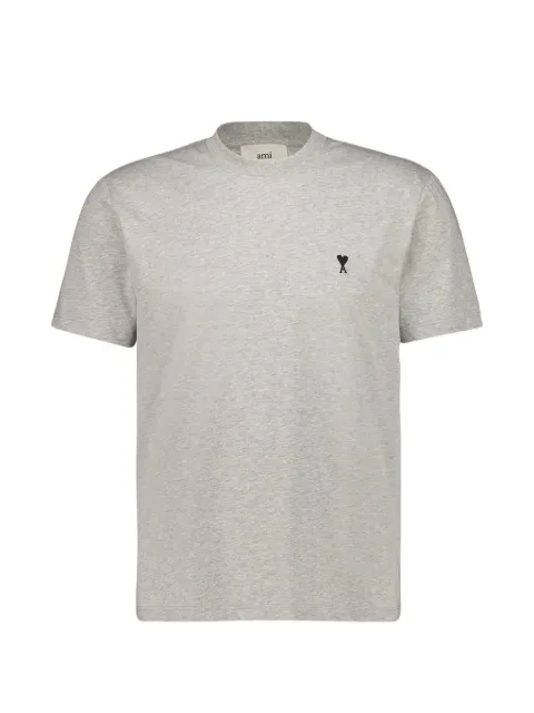 AMI Paris grey cotton T-shirt with Ami de Coeur Grey H26HTS346724