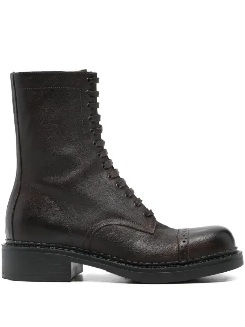 P.A.R.O.S.H. perforated-detail lace-up boots Brown HIMSHOED060130