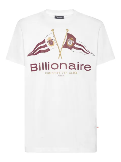 Billionaire Flags round-neck T-shirt White WAECMTK8327BTE014N