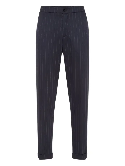 Billionaire pinstripe-pattern trousers Blue WAECMRT1612BTE004N
