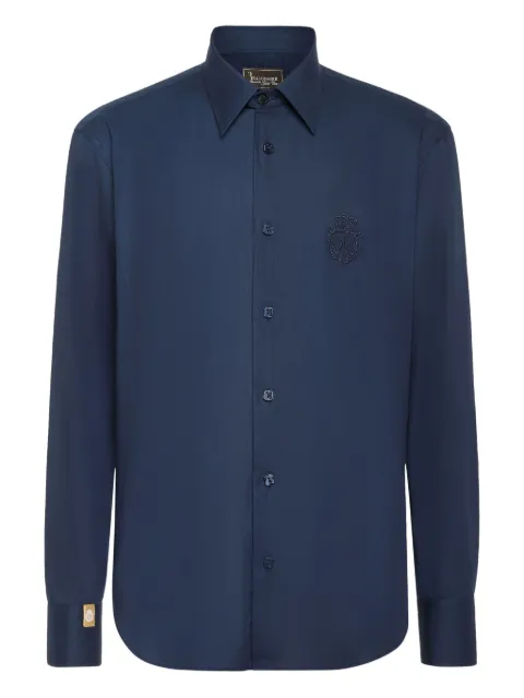 Billionaire logo-patch shirt Blue WAECMRP2452BTE067N