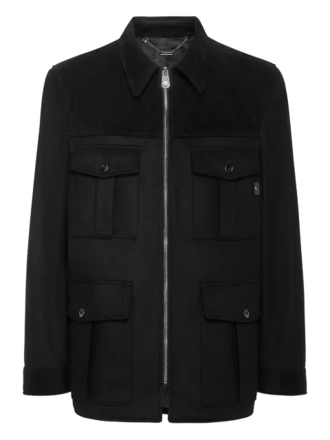 Billionaire zip-up jacket Black WAECMRB2822BTE004N