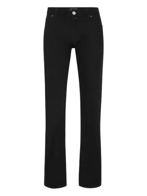 Billionaire embroidered five-pocket jeans Black WAECMDT4189BTE001N