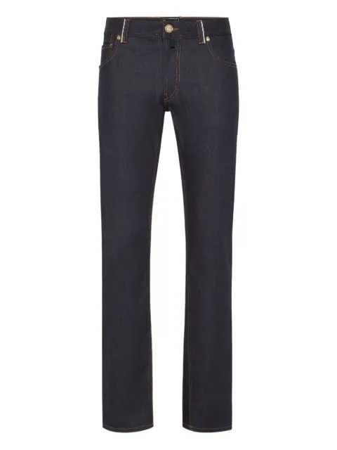 Billionaire logo-patch straight-leg jeans Blue WAECMDT4188BTE001N