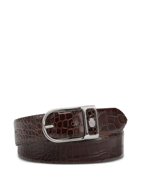 Billionaire crocodile-embossed leather belt Brown WAEAMVA0943BLE001N