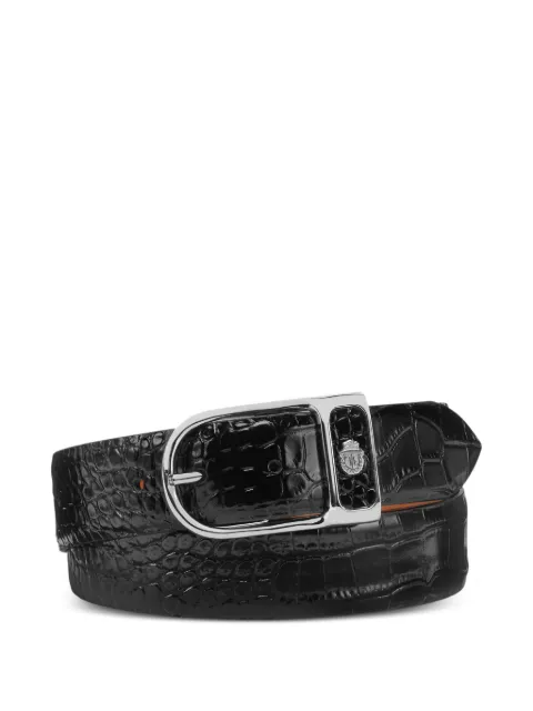 Billionaire crocodile-embossed leather belt Black WAEAMVA0943BLE001N