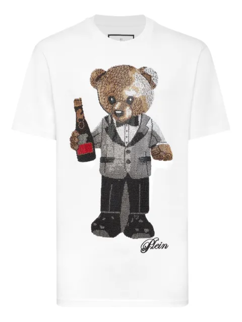Philipp Plein round neck T-shirt Teddy Bear White FAECMTK8422PJY002N