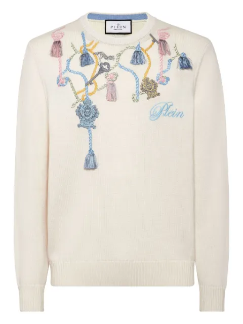 Philipp Plein cotton sweater Neutrals FAECMKO1521PTE003N