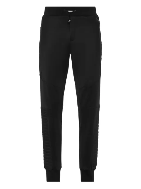 Philipp Plein biker-quilted track pants Black FAECMJT2661PTE003N