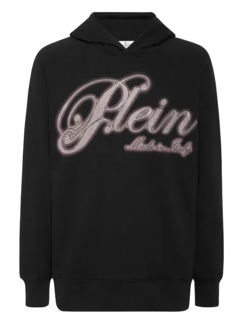 Philipp Plein rhinestone-embellished hoodie Black FAECMJB3797PTE003N