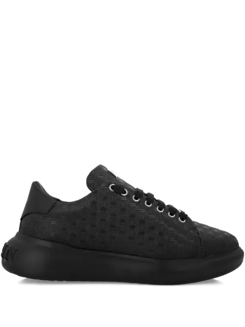 Philipp Plein monogram-embossed leather sneakers Black AAESUSC0862PLE005N