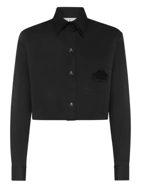 Philipp Plein skull-button shirt Black AAECWRP0536PTE012N
