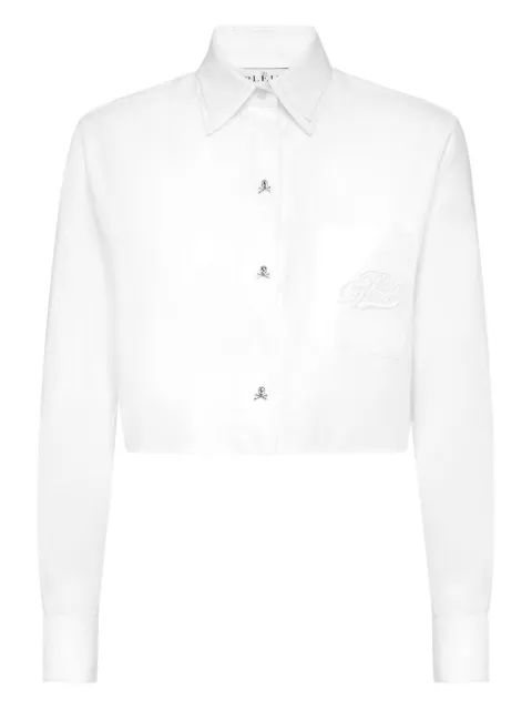 Philipp Plein cropped shirt White AAECWRP0536PTE012N