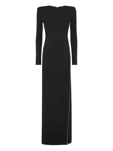 Philipp Plein long-sleeve long dress fatale Black AAECWRG3543PJY002N