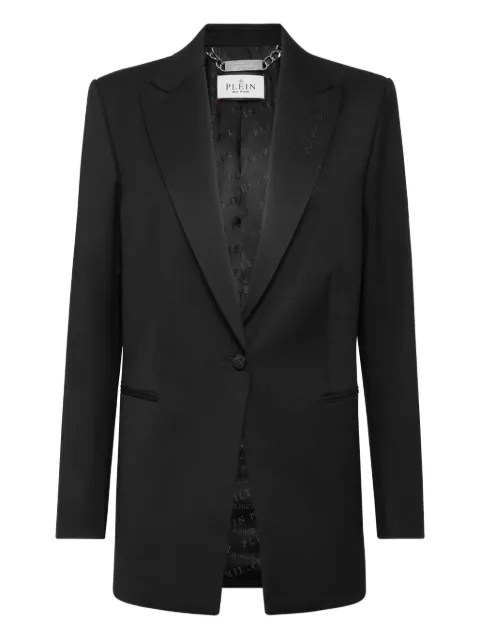 Philipp Plein embroidered single-breasted blazer Black AAECWRF0780PTE076N