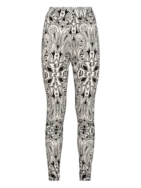 Philipp Plein Gothic Plein leggings Black AAECWJT2179PTE003N