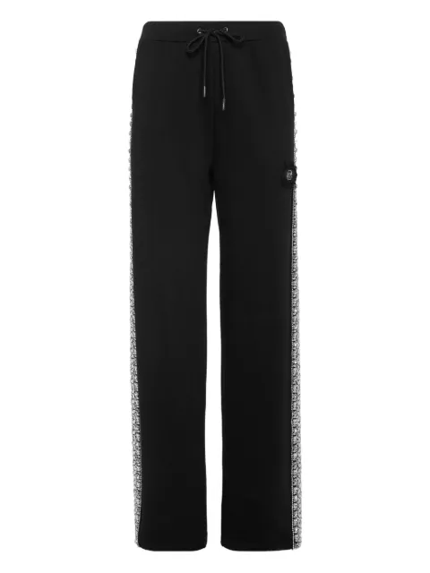 Philipp Plein crystal-embellished track pants Black AAECWJT2148PJY002N
