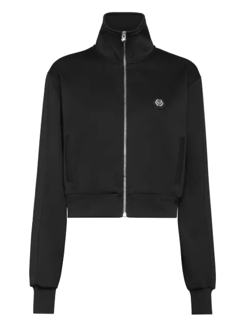 Philipp Plein chenille zip jacket fatale Black AAECWJB1923PTE003N