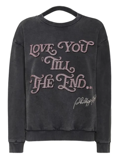 Philipp Plein open back roundneck sweatshirt Grey AAECWJO1077PTE003N