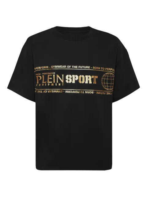 Plein Sport lettering-print crew-neck T-shirt Black AAECMTK8769STE001N