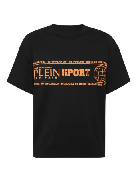 Plein Sport logo-print round-neck T-shirt Black AAECMTK8769STE001N