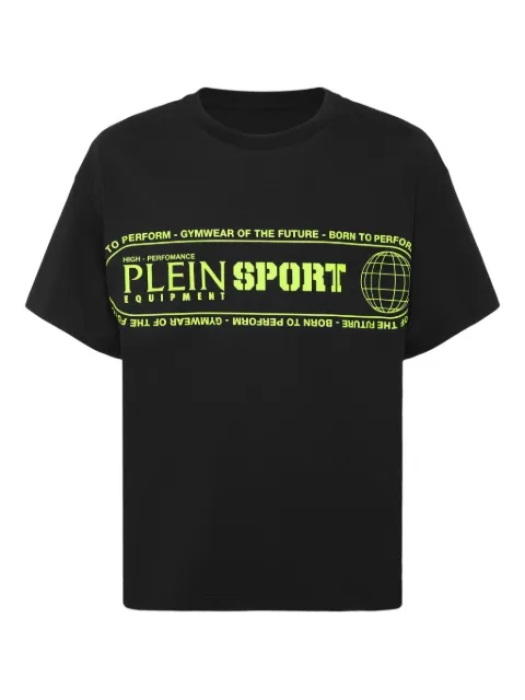 Plein Sport logo-print round-neck T-shirt Black AAECMTK8769STE001N