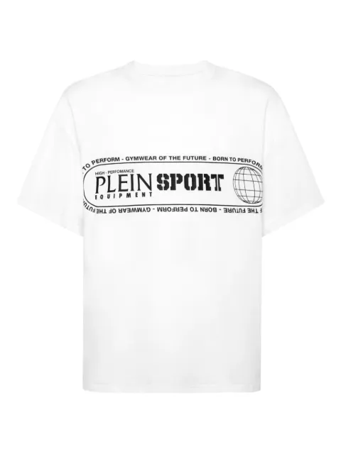 Plein Sport logo-print round-neck T-shirt White AAECMTK8769STE001N