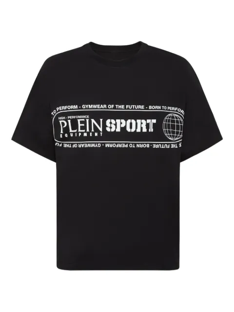 Plein Sport logo-print round-neck T-shirt Black AAECMTK8769STE001N
