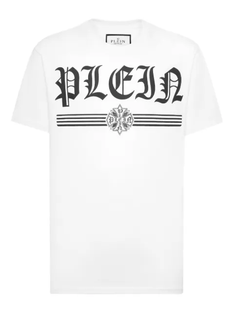 Philipp Plein logo-print crew-neck T-shirt White AAECMTK8728PJY002N