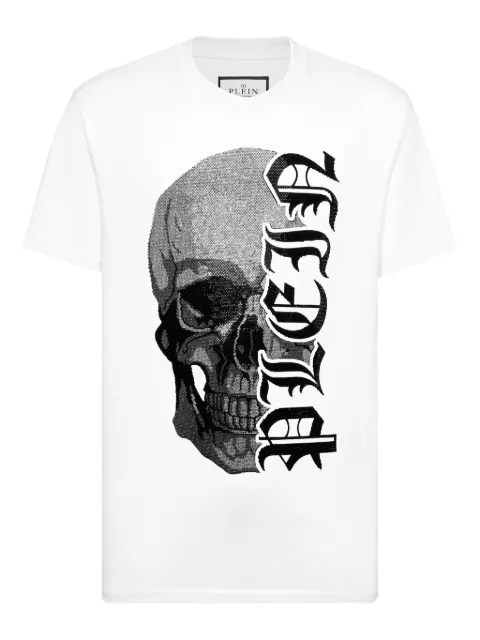 Philipp Plein Gothic Plein Stones T-shirt White AAECMTK8733PJY002N