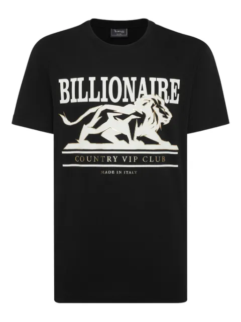 Billionaire logo-print T-shirt Black OAECMTK8329BTE014N