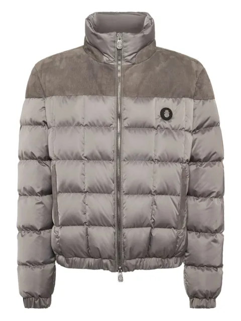 Billionaire quilted suede-panel puffer jacket Grey OAECMRB2959BCO024N