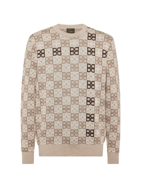 Billionaire monogram-jacquard jumper Neutrals OAECMKO1550BTE025N