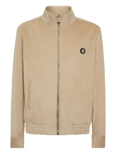 Billionaire corduroy zip-up bomber jacket Neutrals OAECMJB3911BTE004N