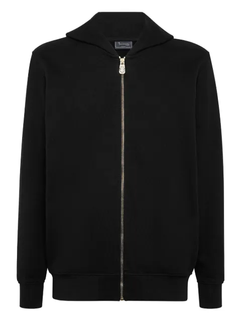 Billionaire lion-print zip-up hoodie Black OAECMJB3723BTE004N