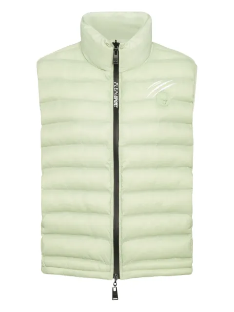 Plein Sport high-neck sleeveless gilet Green FAECWRC0136STE003N
