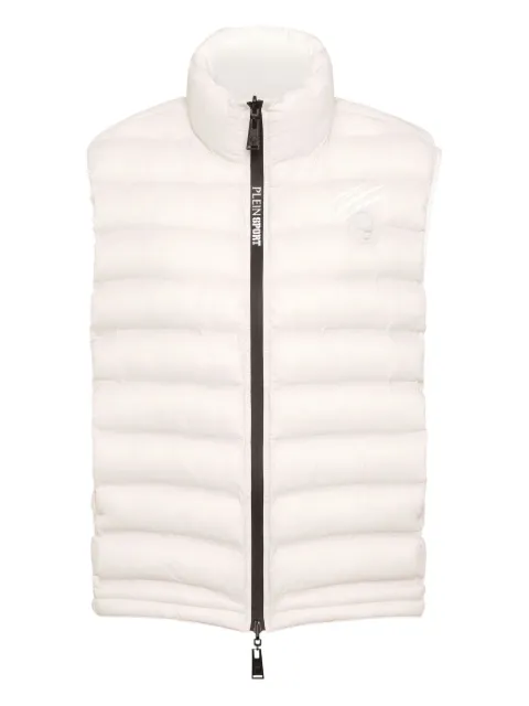 Plein Sport high-neck sleeveless gilet Neutrals FAECWRC0136STE003N