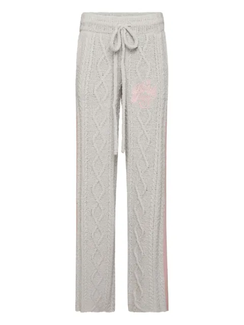 Philipp Plein cable-knit track pants Grey FAECWKT0160PTE003N
