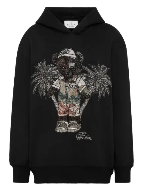 Philipp Plein hoodie Teddy palms Black FAECWJB1885PTE003N