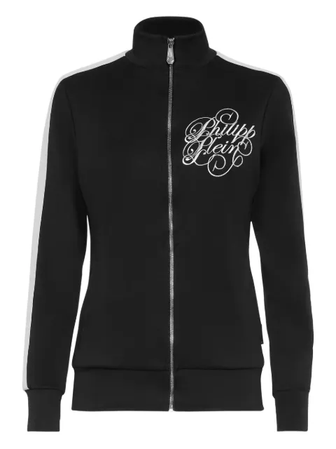 Philipp Plein stripe-detail tracksuit jacket Black FAECWJB1883PTE003N