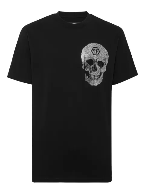 Philipp Plein crystal-embellish cotton T-shirt Black FAECMTK8576PJY002N
