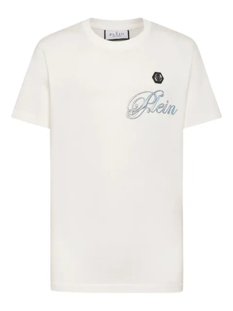 Philipp Plein skull-print cotton T-shirt White FAECMTK8527PJY002N