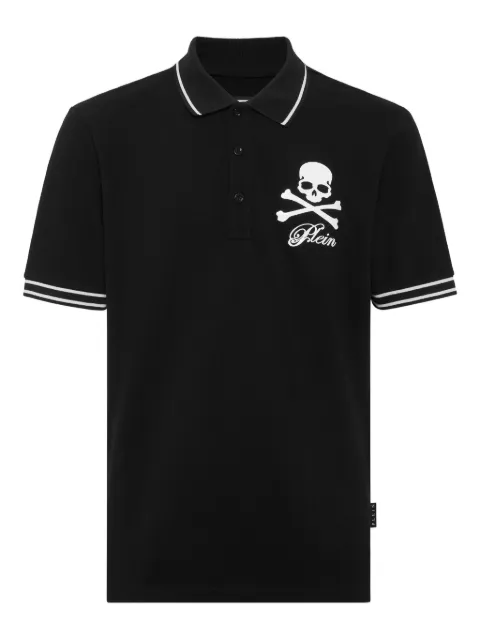 Philipp Plein skull-print polo shirt Black FAECMTK8485PTE003N