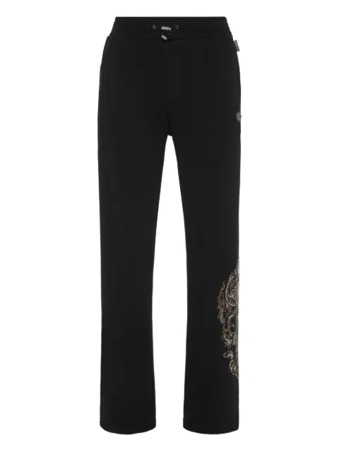 Philipp Plein skull-embellished track trousers Black FAECMJT2659PTE003N