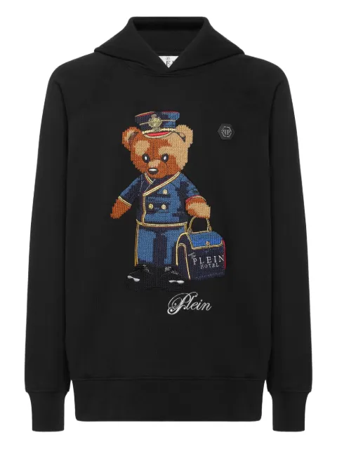 Philipp Plein Teddy Doorman fleece hoodie Black FAECMJB3787PTE003N