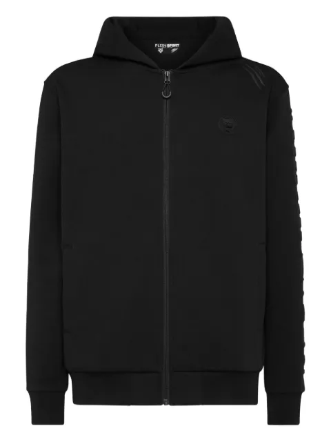 Plein Sport embossed hoodie sweatjacket Black FAECMJB3739STE003N