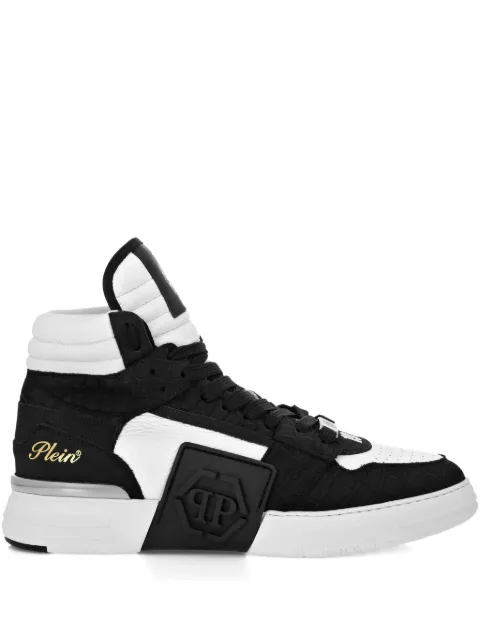 Philipp Plein Phantom Kicks mid-top leather sneakers Black AAESUSC0823PLE067N