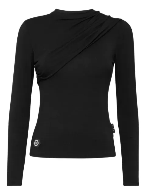 Philipp Plein draped jumper Black AAECWRK0694PTE003N