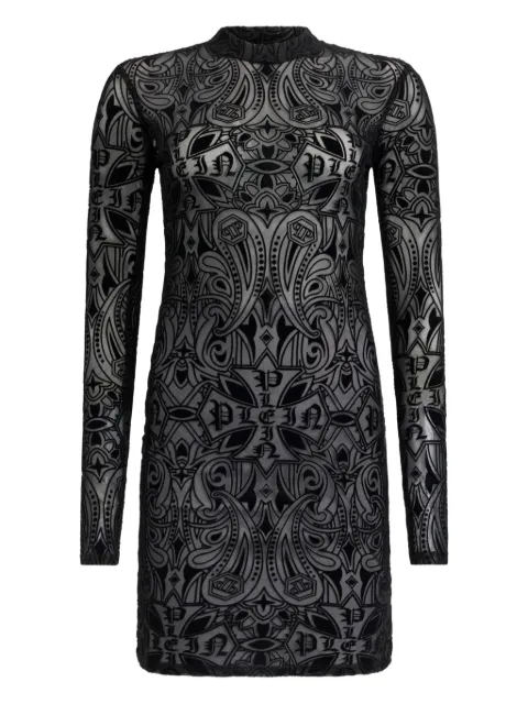 Philipp Plein long-sleeve mini dress Black AAECWRG3526PTE003N