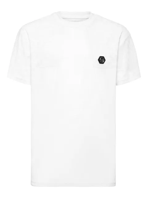 Philipp Plein jacquard crest T-shirt White AAECMTK8673PJY002N